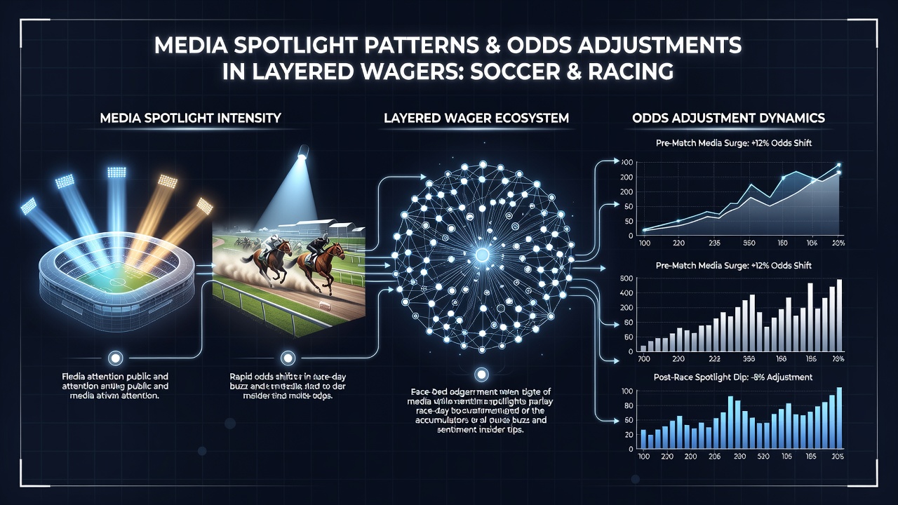 Odds boards and media monitors showing adjustments across sports betting markets