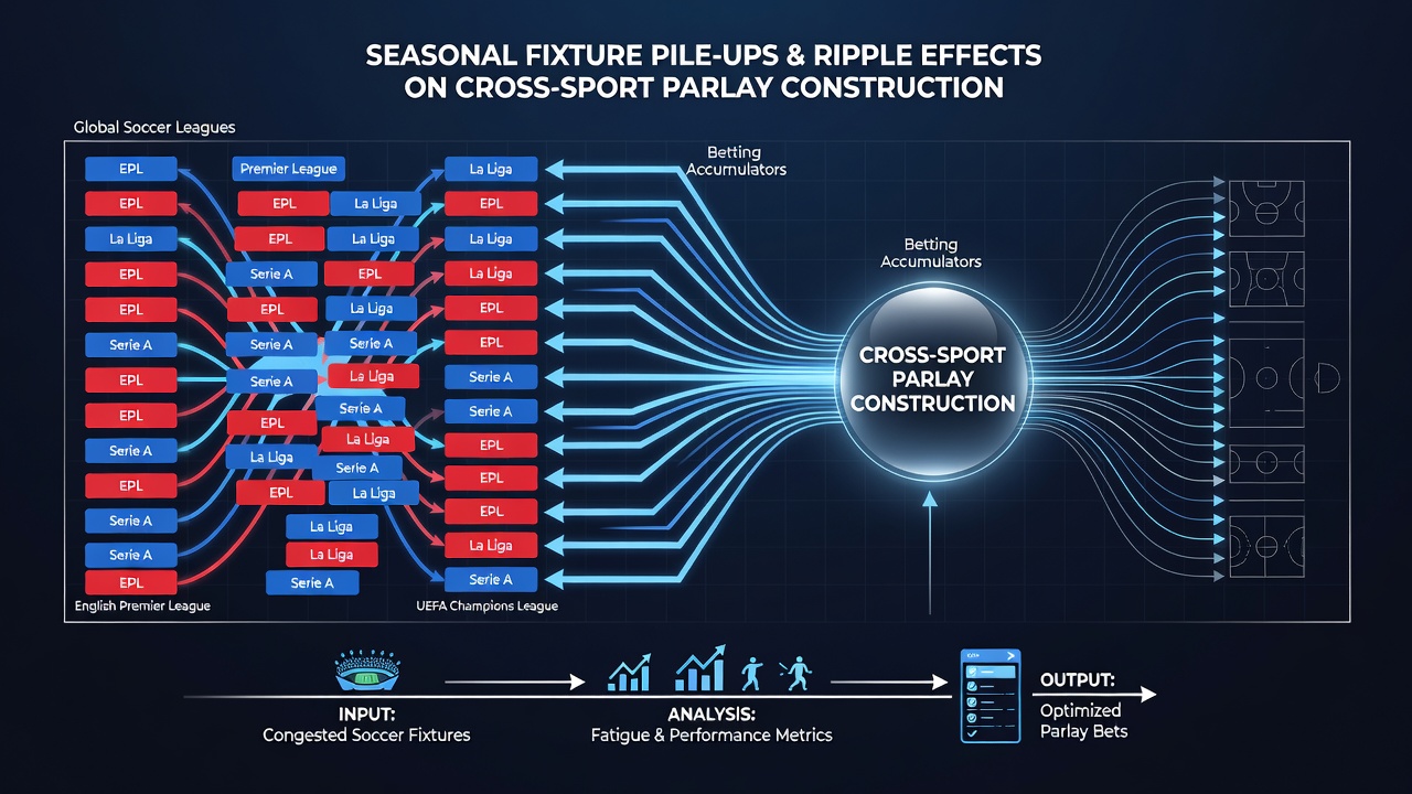 Data visualization of fixture density across soccer, tennis and racing in August 2026 and its effect on parlay odds