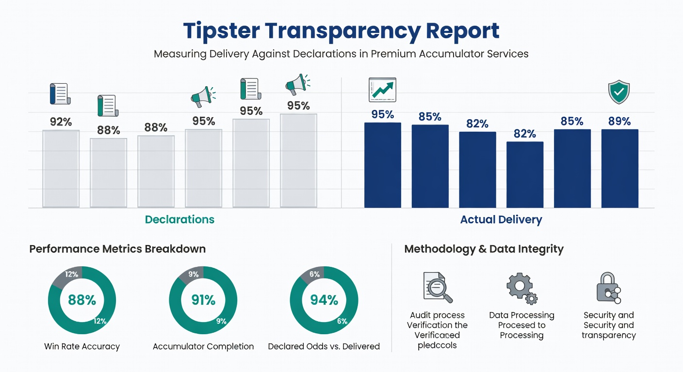 Line graph tracking ROI over time for selected premium tipster services, illustrating deviations from initial declarations through early 2026